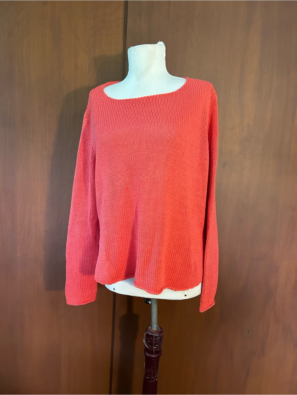 Wooden Ships Orange Knit Women's Sweater